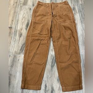 Madewell Cropped Corduroy Cargo Pants Size 24